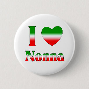 Jag älskar Nonna (den italienska farmodern) Knapp