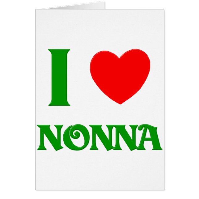 Jag älskar Nonna Hälsningskort (Framsidan)