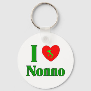 Jag älskar Nonno (den italienska farfadern) Nyckelring