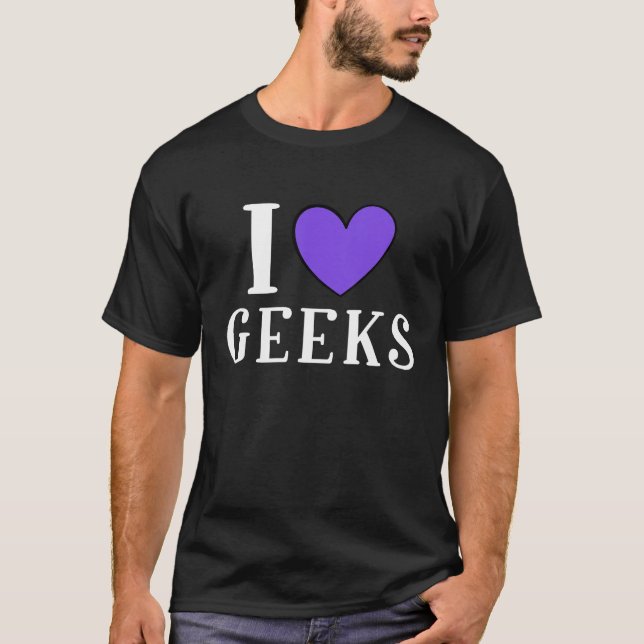 Jag älskar nördar t shirt (Framsida)