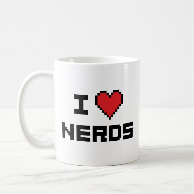 Jag älskar nördars kaffemugg (Vänster)