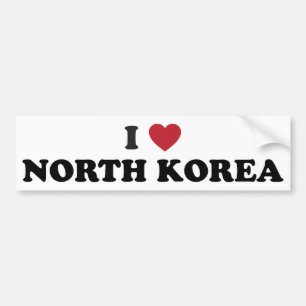 Jag älskar Nordkorea Bildekal