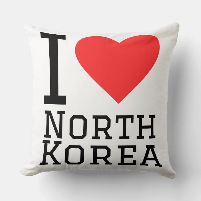 Jag älskar Nordkorea   Kudde (Framsida)