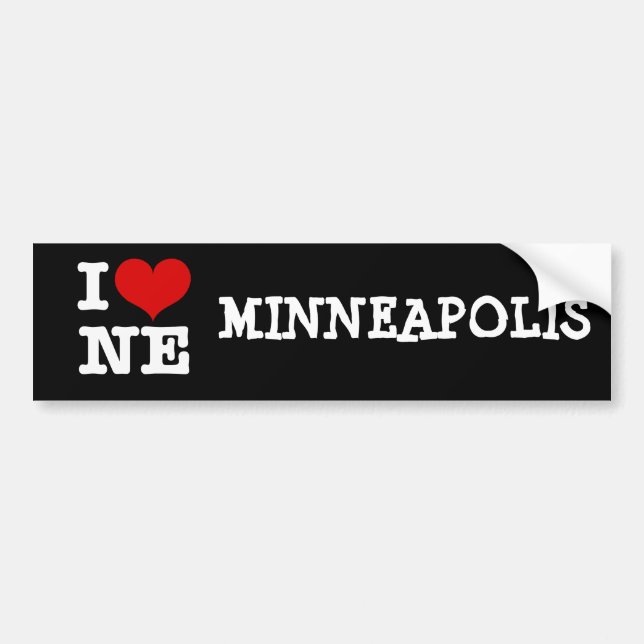 Jag älskar nordöstra Minneapolis! Bildekal (Framsidan)