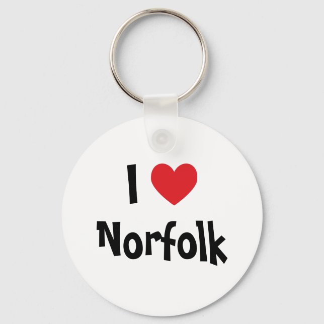 Jag älskar Norfolk Nyckelring (Framsida)