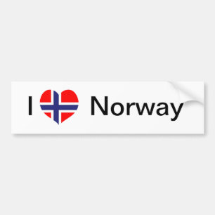 Jag älskar norge bildekal