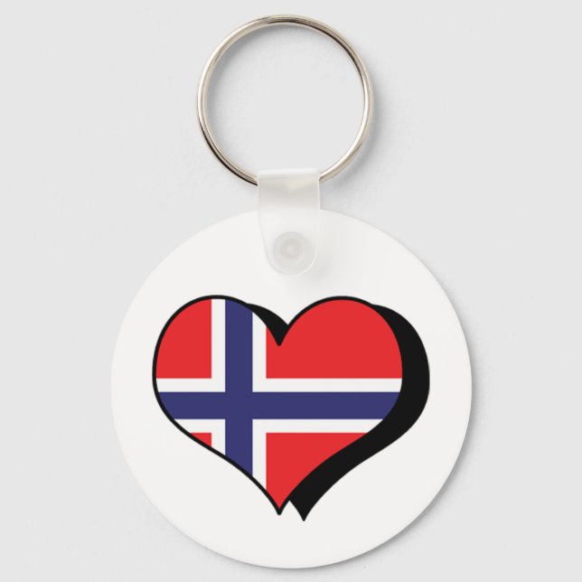 Jag älskar Norge Nyckelring (Framsida)