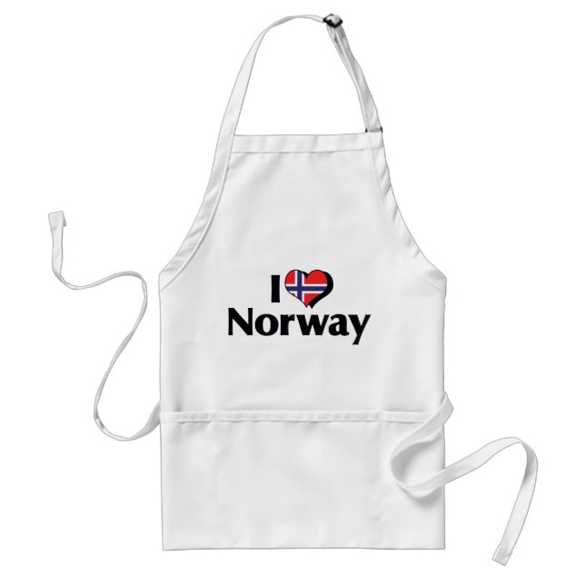 Jag älskar Norges flagga Förkläde (Framsidan)