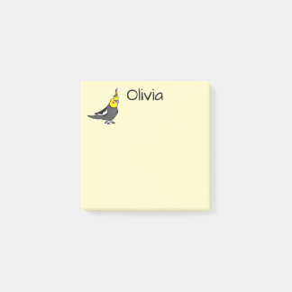 Jag älskar normala grå cockatieler post-it block