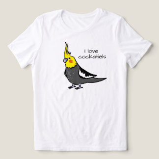 Jag älskar normala grå cockatieler t shirt