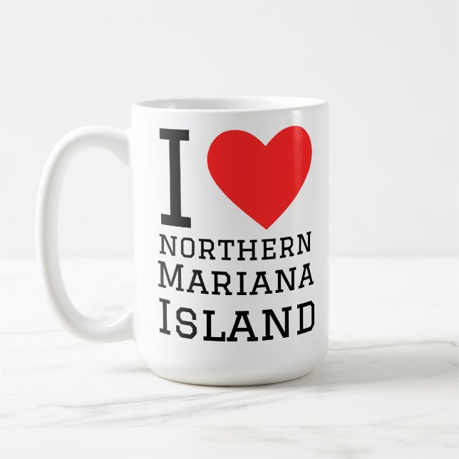 Jag älskar norra Marianerna Kaffemugg (Vänster)