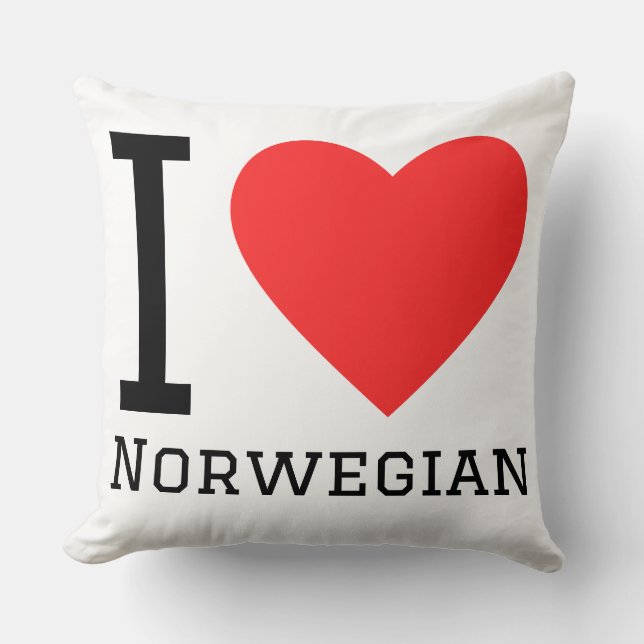 Jag älskar norska  kudde (Framsida)