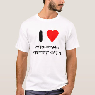 Jag älskar norska skogkatter tee shirt