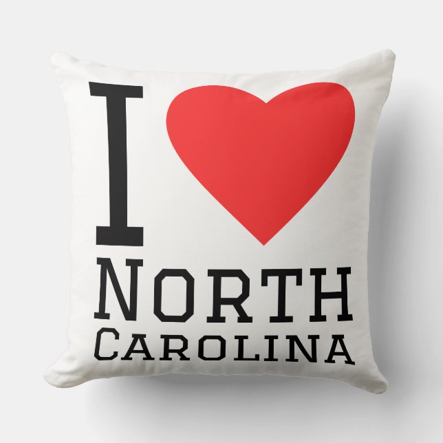Jag älskar North Carolina Kudde (Framsida)