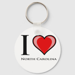 Jag älskar North Carolina Nyckelring