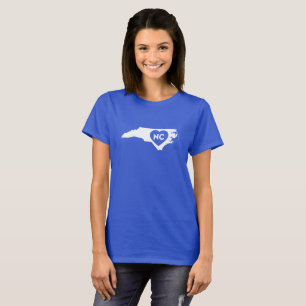 Jag älskar North Carolina statliga kvinna T-tröj T Shirt