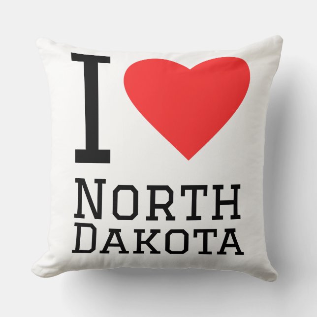 Jag älskar North Dakota  Kudde (Framsida)