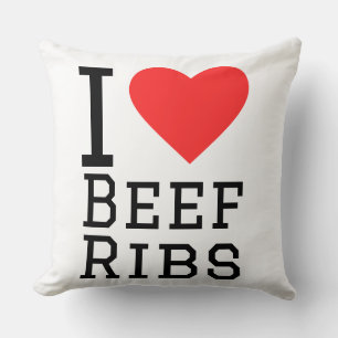 Jag älskar nötköttsr ribs kudde