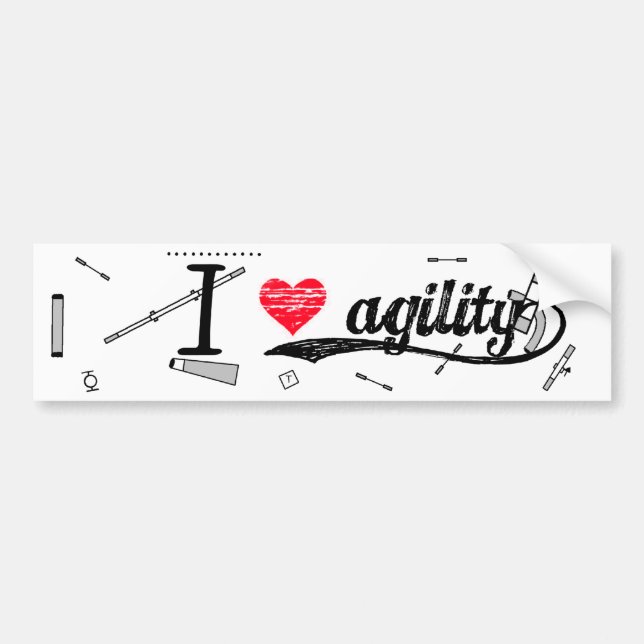 Jag älskar nRed Agility Bildekal (Framsidan)
