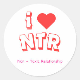 Jag älskar NTR Runt Klistermärke