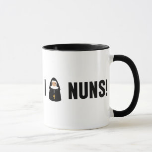 Jag älskar nunnor mugg