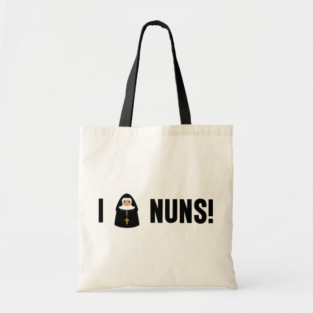 Jag älskar nunnor tygkasse (Framsidan)