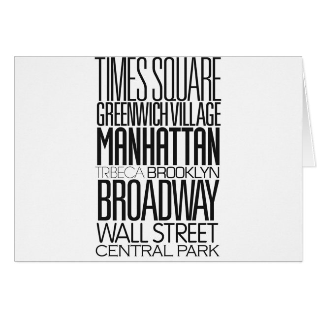 Jag älskar NY Hälsningskort (Framsidan Horizontal)