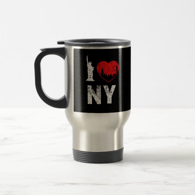Jag älskar NY New York reser kaffemuggen Resemugg (Vänster)