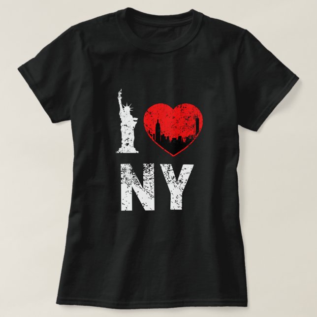 Jag älskar NY-skjortan, kvinna skjorta, New York Tee Shirt (Design framsida)