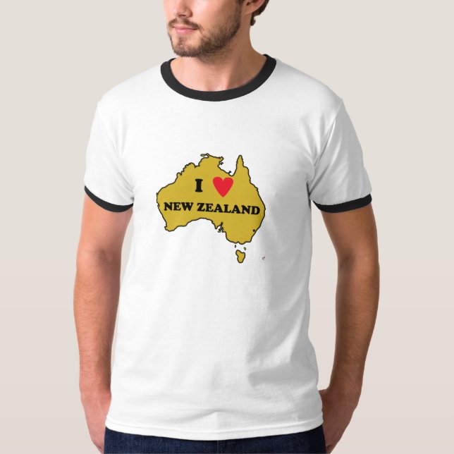 Jag älskar nyazeeländskt (Australien) Tee (Framsida)