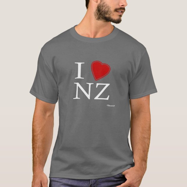 Jag älskar nyazeeländskt t-shirt (Framsida)