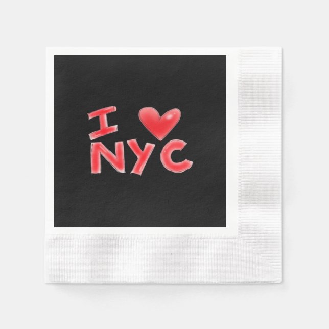 Jag älskar NYC Classic Pappersservett (Framsidan)
