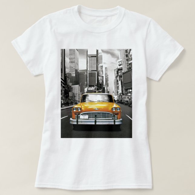 Jag älskar NYC - den New York taxin T Shirt (Design framsida)