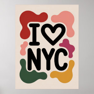 Jag älskar nyc popkonst poster