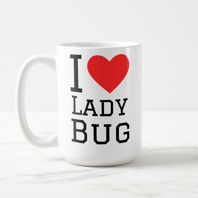 Jag älskar nyckelpiga kaffemugg (Vänster)