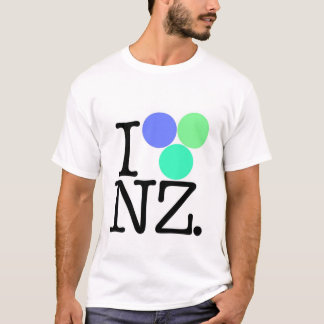 Jag älskar NZ-blått T-shirt