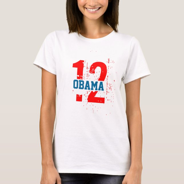 Jag älskar Obama 2012 Tee Shirt (Framsida)