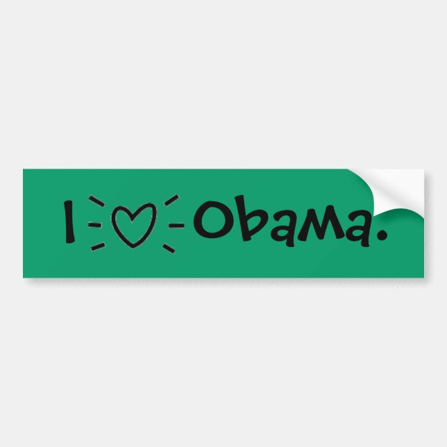 Jag "ÄLSKAR" OBAMA! Bildekal (Framsidan)