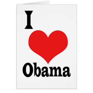 Jag älskar Obama Hälsningskort