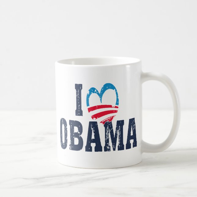 Jag älskar Obama Kaffemugg (Höger)