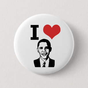 Jag älskar Obama klämmer fast Knapp