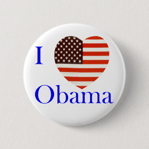 Jag älskar Obama knäppas Knapp