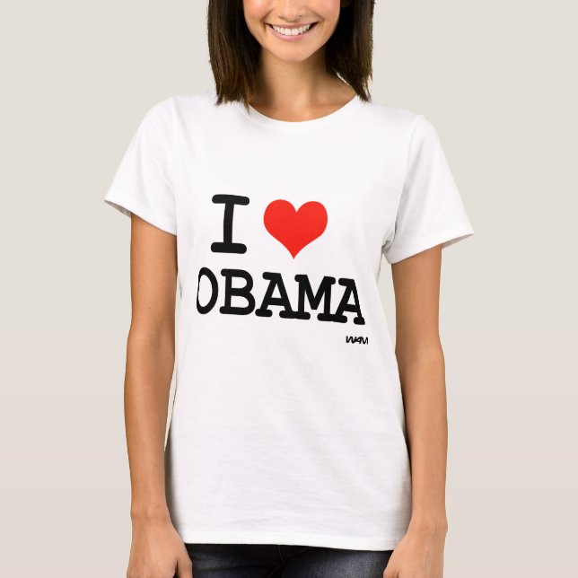 Jag älskar Obama T-shirt (Framsida)
