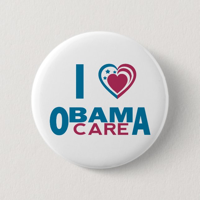 Jag älskar ObamaCare Knapp (Framsida)