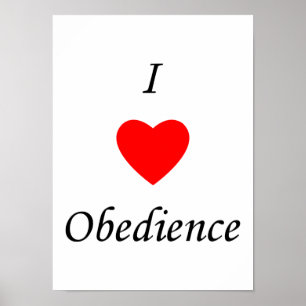 Jag älskar Obedience Poster