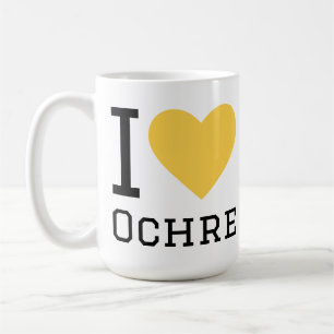 Jag älskar ockra kaffemugg