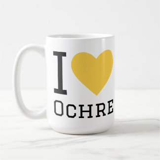Jag älskar ockra kaffemugg