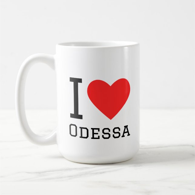Jag älskar odessa kaffemugg (Vänster)