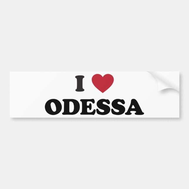 Jag älskar Odessa Ukraina Bildekal (Framsidan)