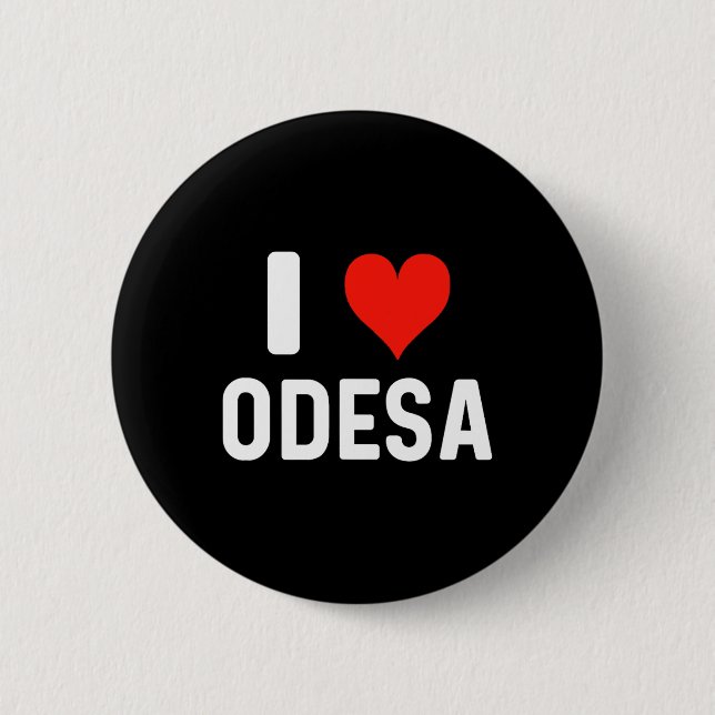 Jag älskar Odessa Ukraina - Kärlek - Resa Semester Knapp (Framsida)